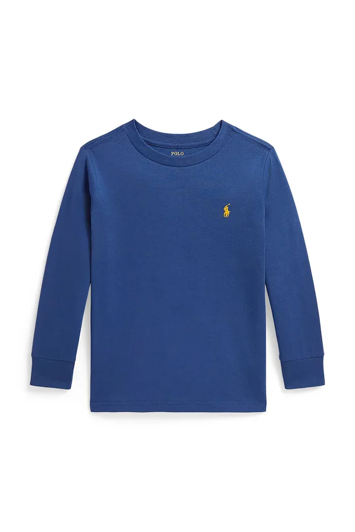 Polo Ralph Lauren блуза с дълги ръкави за деца от памук синя 322854677510