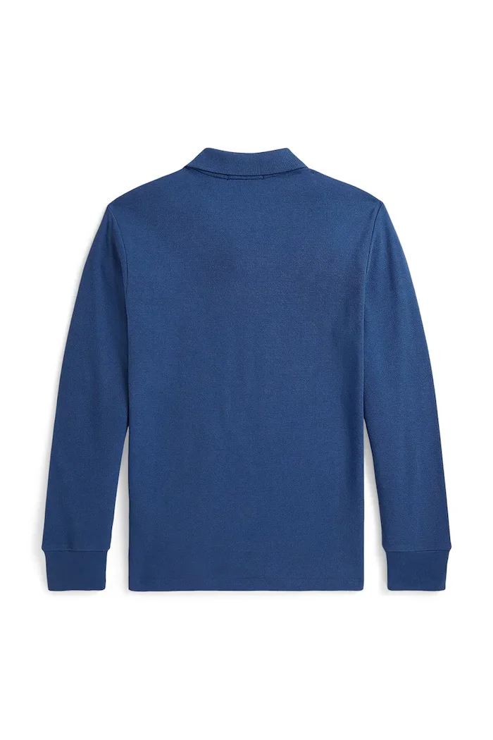 Polo Ralph Lauren блуза с дълги ръкави за деца от памук синя 323703634501