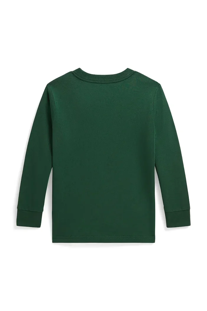 Polo Ralph Lauren блуза с дълги ръкави за деца от памук зелена 322854677511