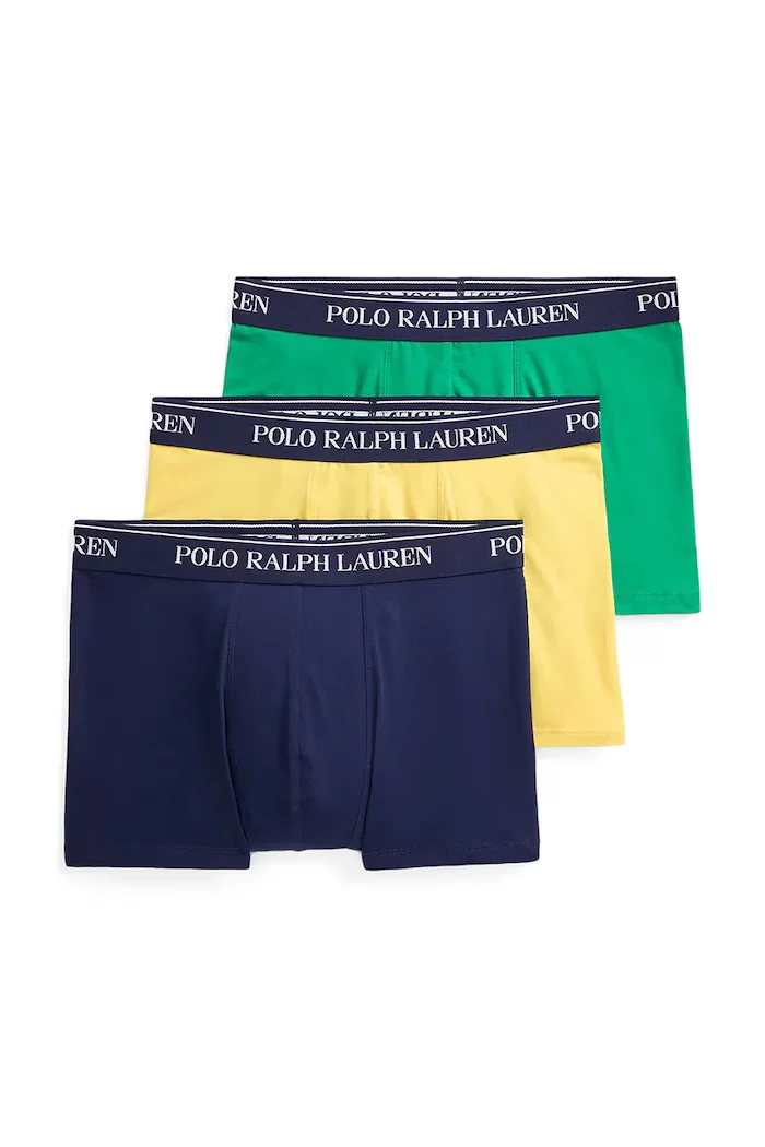 Polo Ralph Lauren Боксерки мъжки от памук с еластан 3 броя зелени 714830299