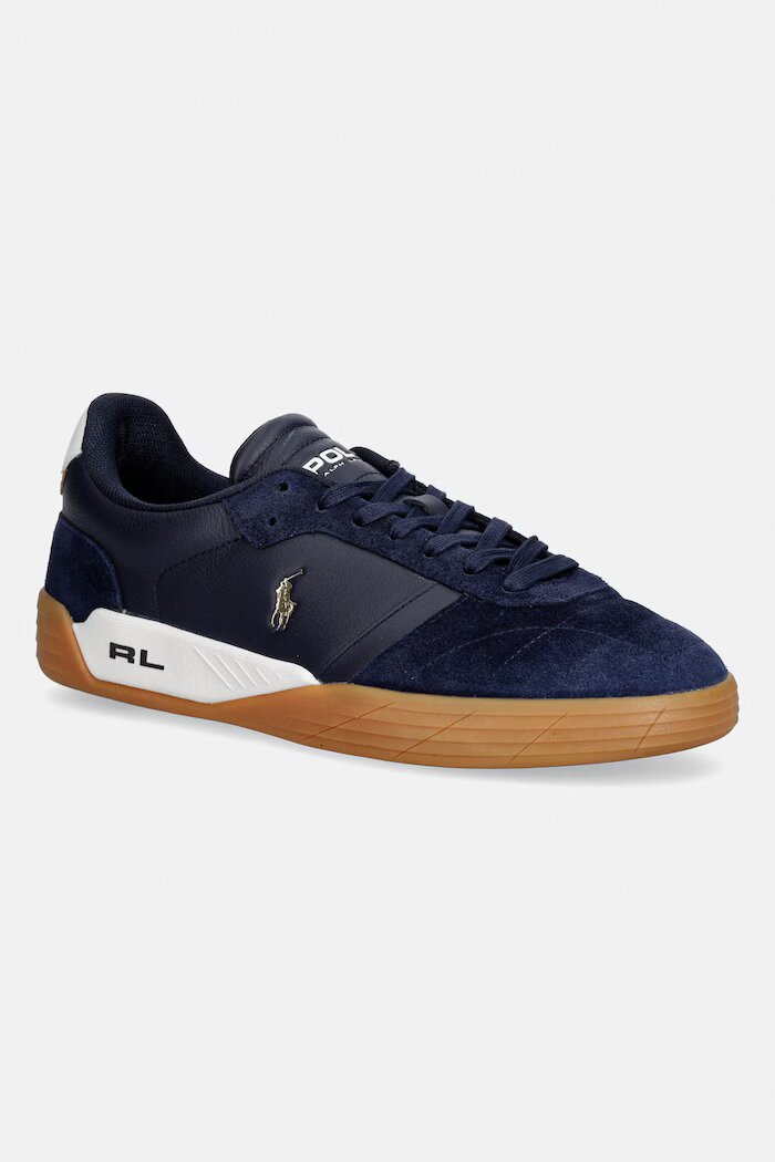 Polo Ralph Lauren Broome маратонки мъжки от кожа тъмносини 809P07526003