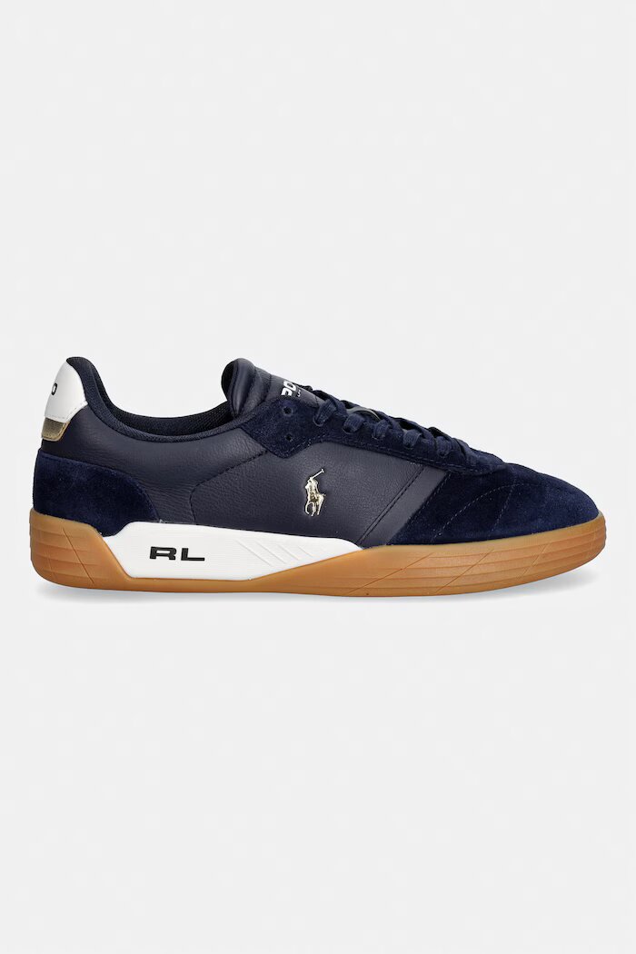 Polo Ralph Lauren Broome маратонки мъжки от кожа тъмносини 809P07526003