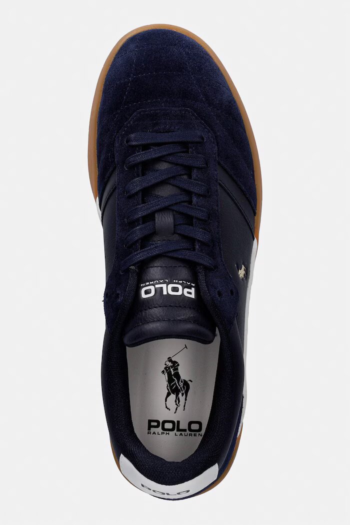 Polo Ralph Lauren Broome маратонки мъжки от кожа тъмносини 809P07526003