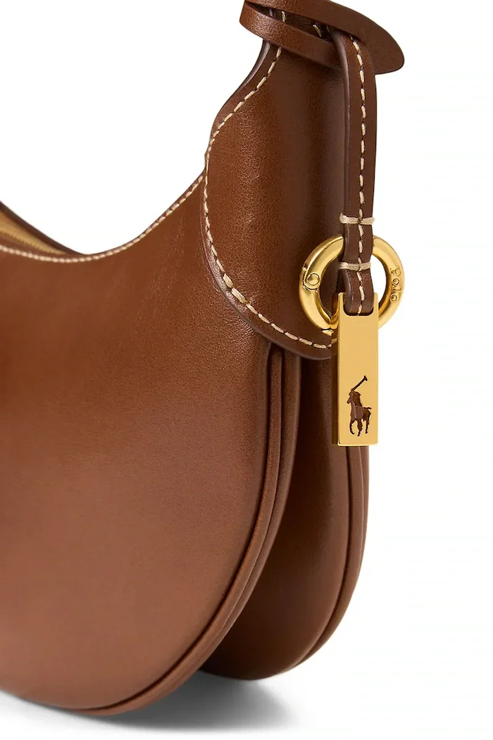 Polo Ralph Lauren Чанта crossbody дамска от кожа кафява 428977210