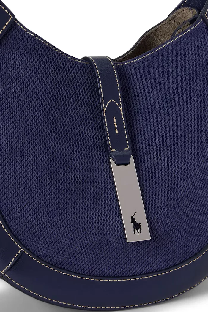 Polo Ralph Lauren чанта дамска от велур тъмносиня 428P11042