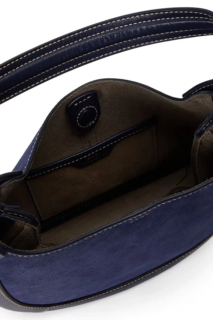 Polo Ralph Lauren чанта дамска от велур тъмносиня 428P11042