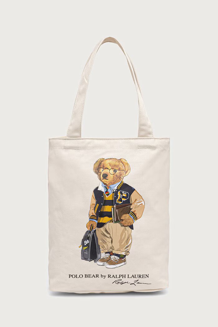 Polo Ralph Lauren чанта tote за деца от памук бежова 9AR021
