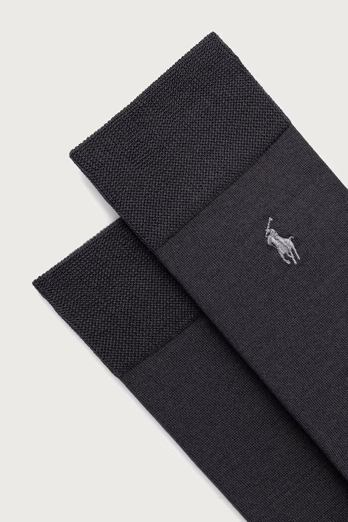 Polo Ralph Lauren чорапи мъжки с памук 2 броя сиви 449907220