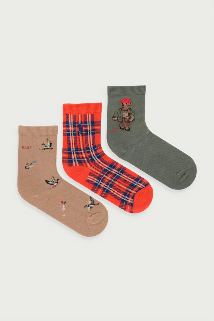 Polo Ralph Lauren чорапи за деца 3 броя многоцветни 443P19557001
