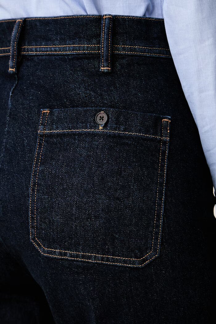 Polo Ralph Lauren дънки wide leg дамски тъмносини 211B17119