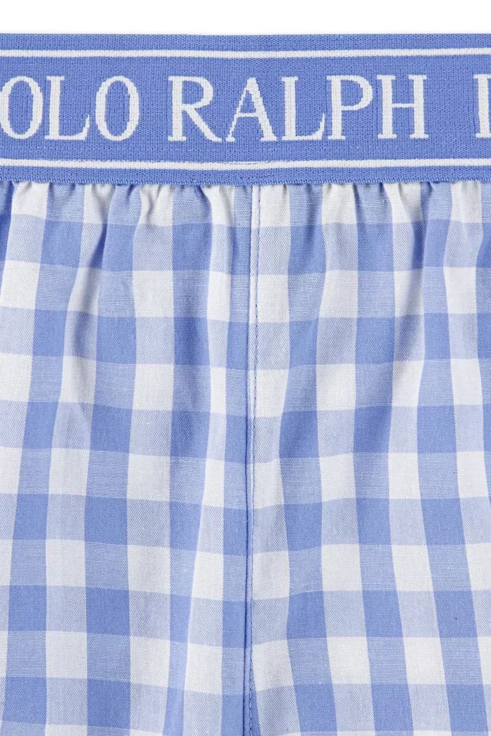 Polo Ralph Lauren Детска памучна пижама в бяло с десен 4P0271