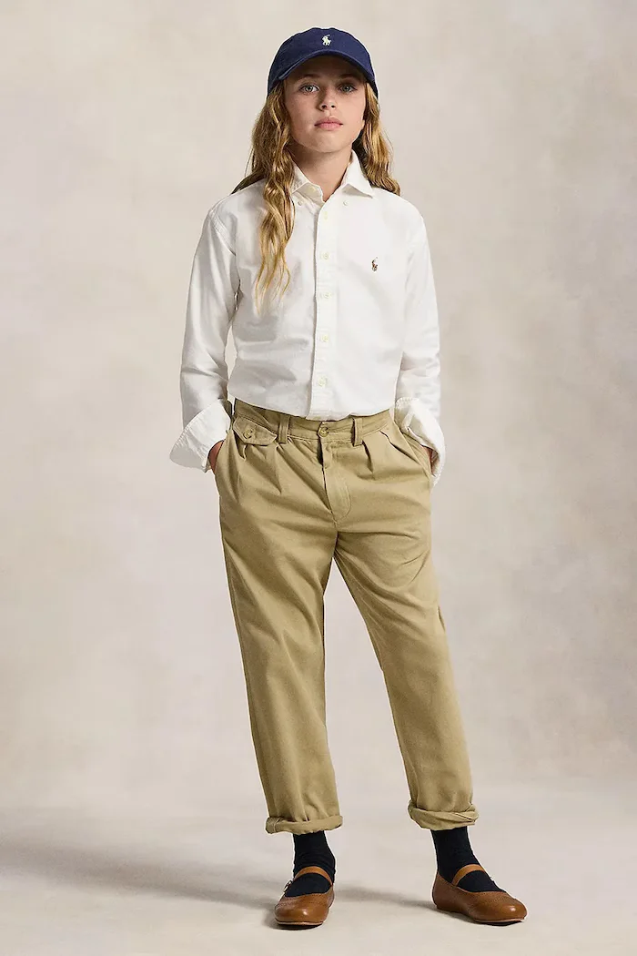 Polo Ralph Lauren Детска памучна риза в бяло 313929954004