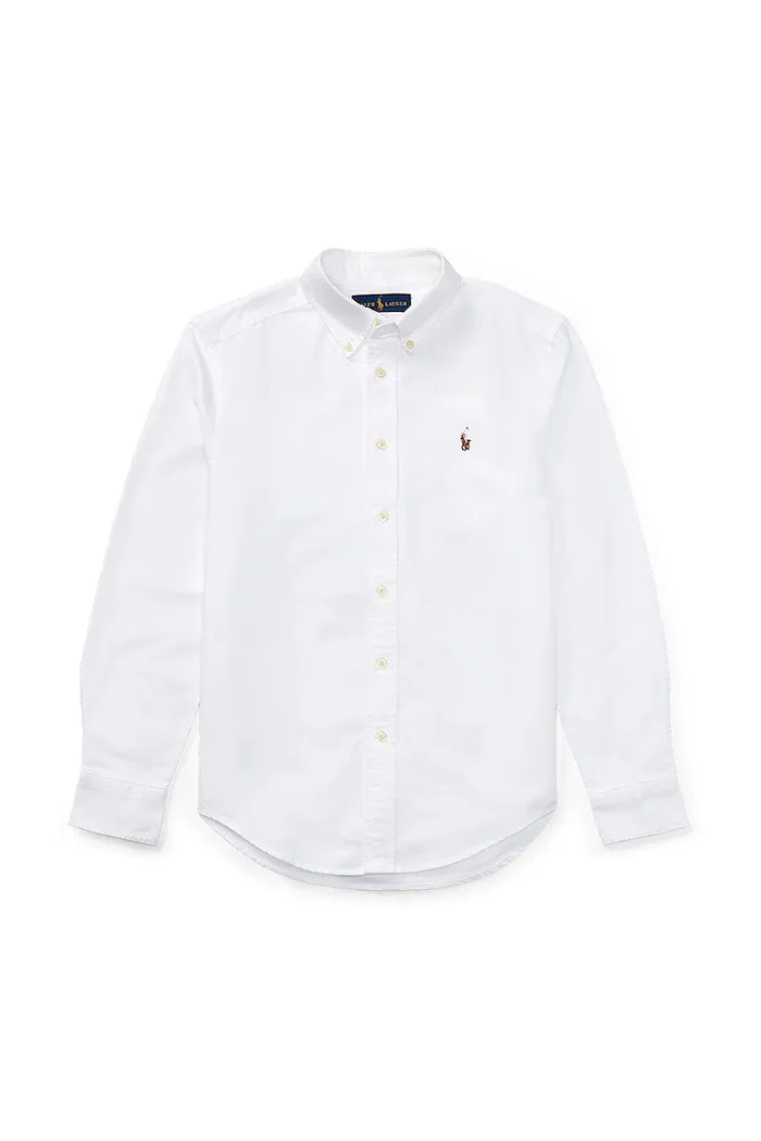 Polo Ralph Lauren Детска памучна риза в бяло 323677133001