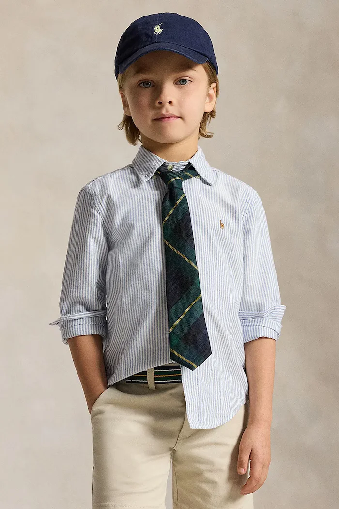 Polo Ralph Lauren Детска памучна риза в синьо 322677177001