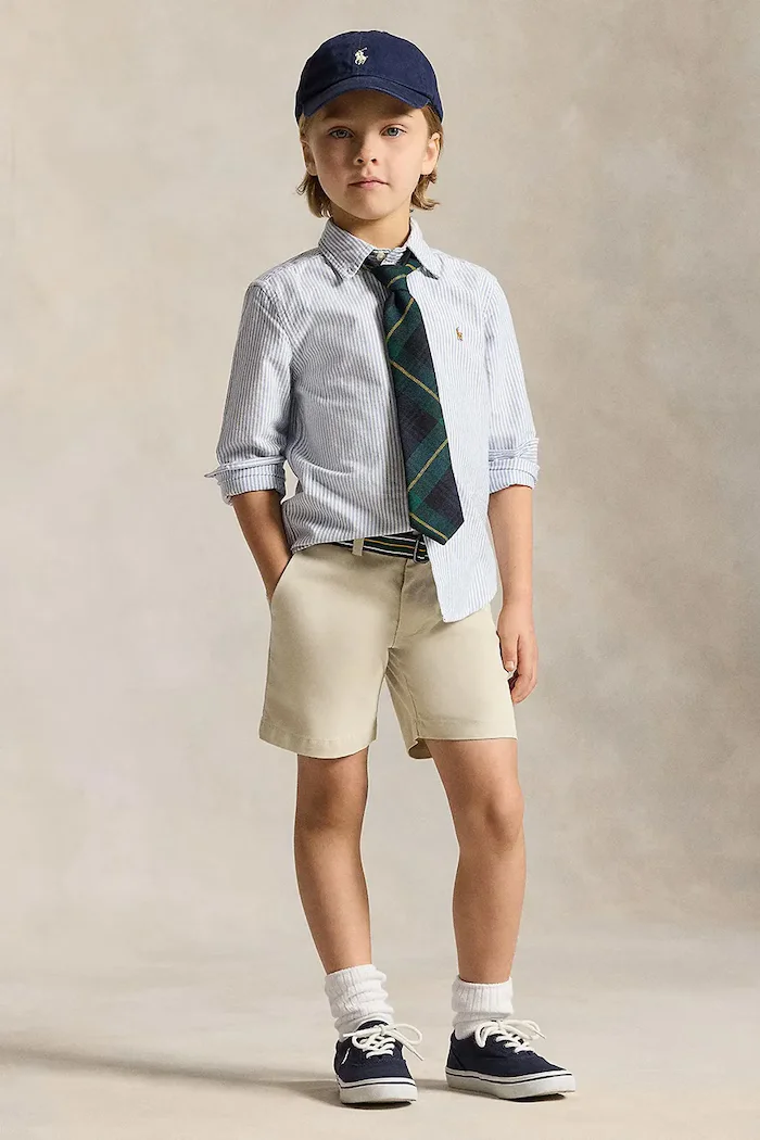 Polo Ralph Lauren Детска памучна риза в синьо 322677177001
