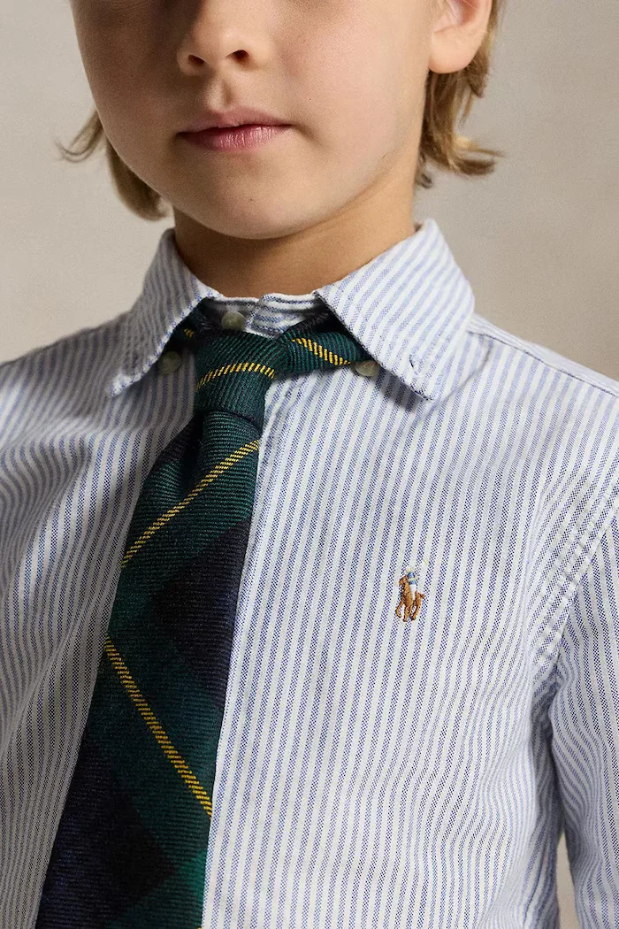 Polo Ralph Lauren Детска памучна риза в синьо 322677177001