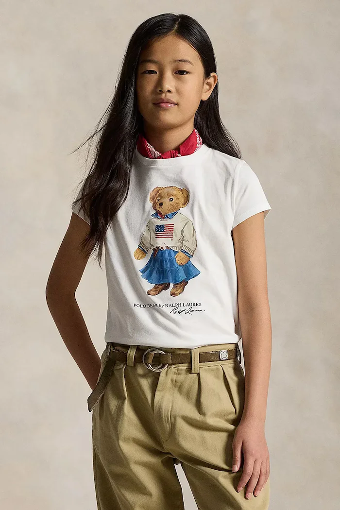 Polo Ralph Lauren Детска памучна тениска в бяло 313A98403001
