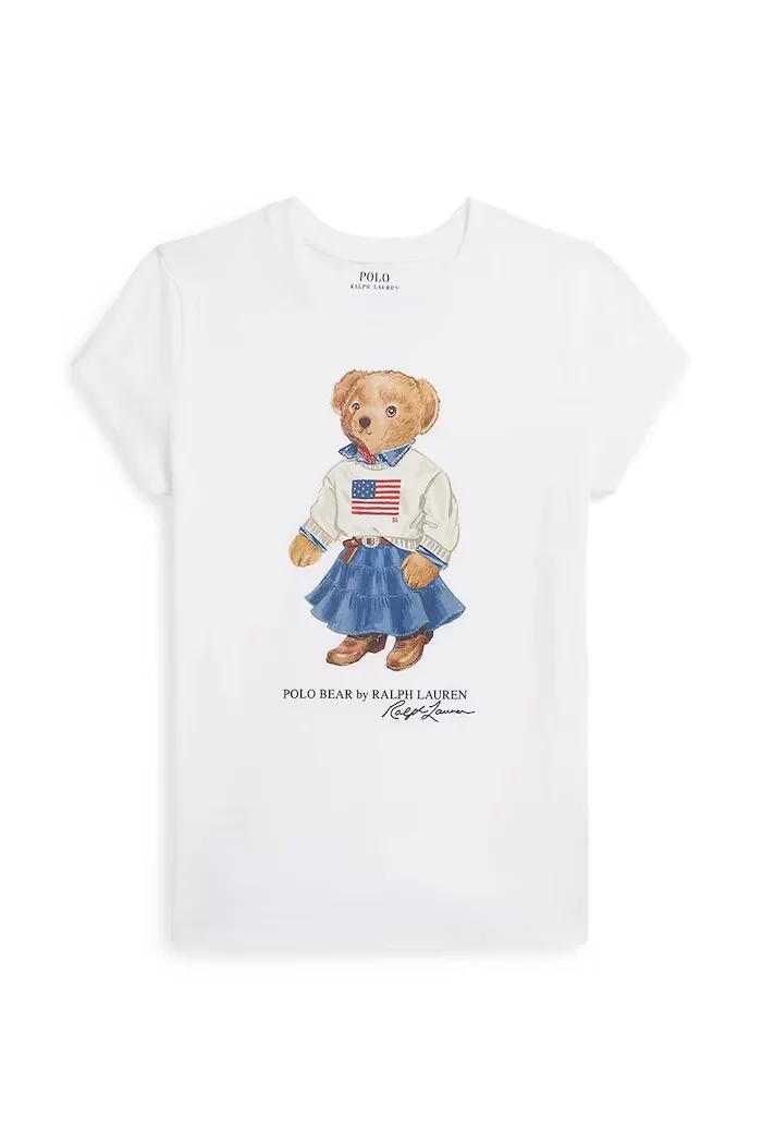 Polo Ralph Lauren Детска памучна тениска в бяло 313A98403001