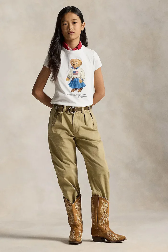 Polo Ralph Lauren Детска памучна тениска в бяло 313A98403001