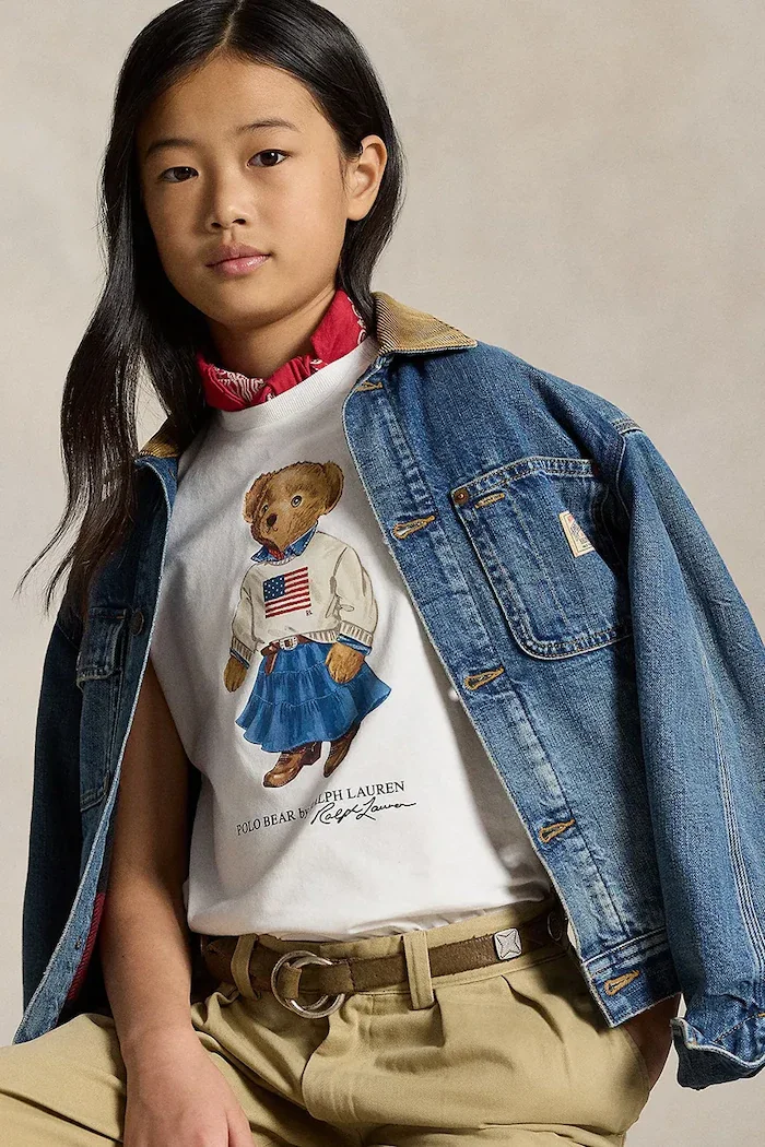 Polo Ralph Lauren Детска памучна тениска в бяло 313A98403001