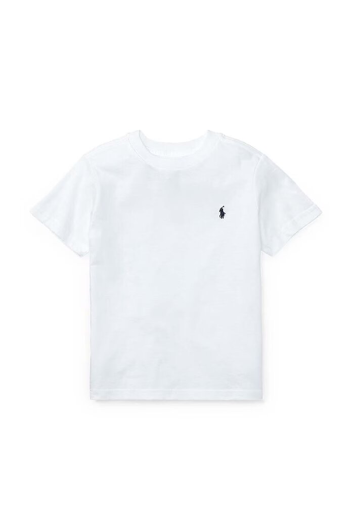 Polo Ralph Lauren Детска памучна тениска в бяло с изчистен дизайн
