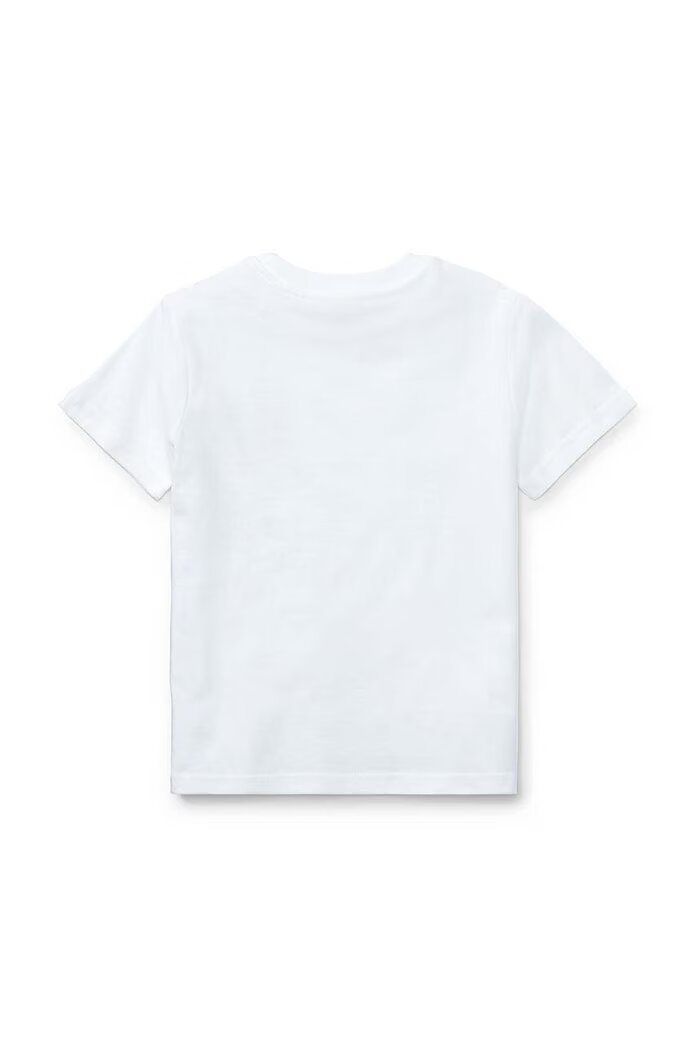 Polo Ralph Lauren Детска памучна тениска в бяло с изчистен дизайн