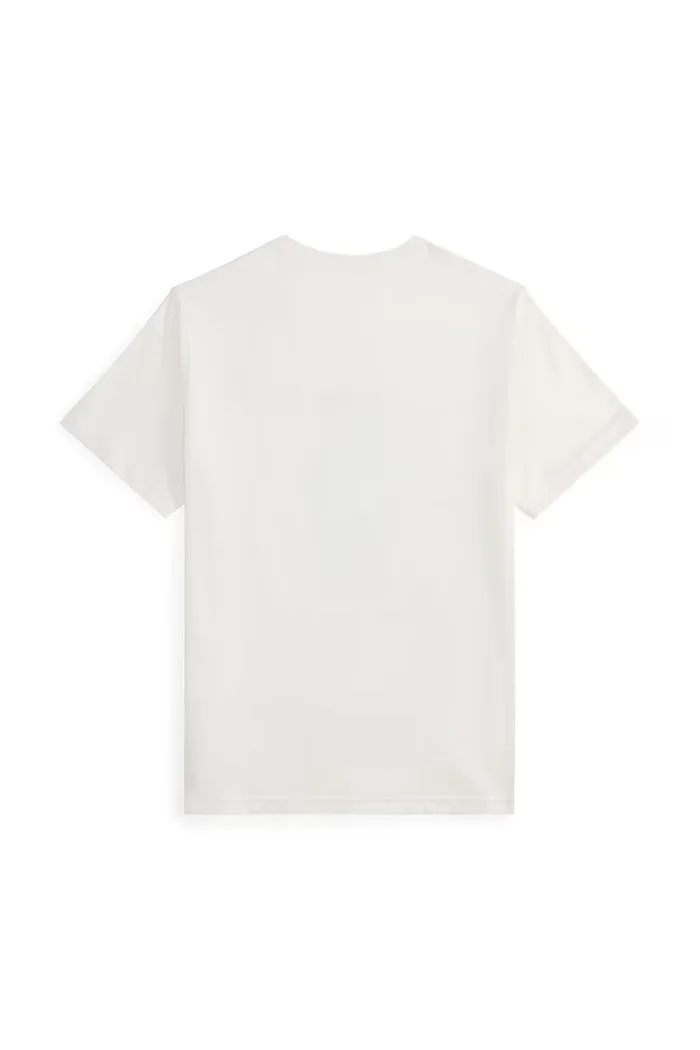 Polo Ralph Lauren Детска памучна тениска в бяло с принт 323P00508001