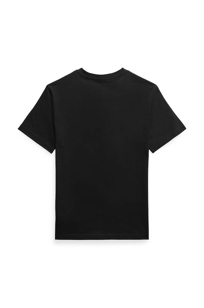 Polo Ralph Lauren Детска памучна тениска в черно с изчистен дизайн
