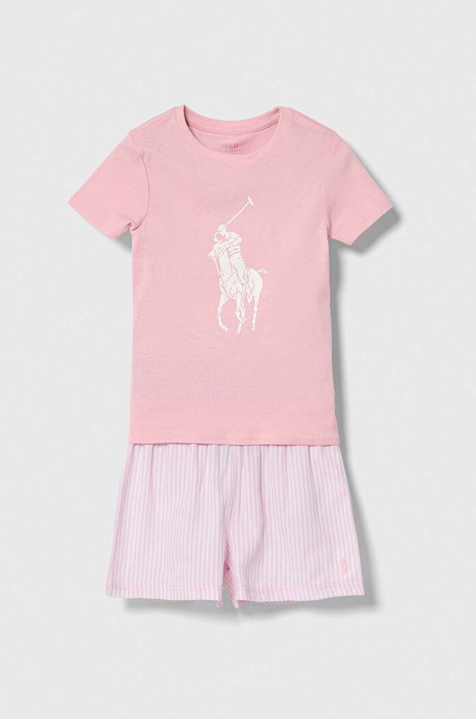 Polo Ralph Lauren Детска пижама в розово с десен