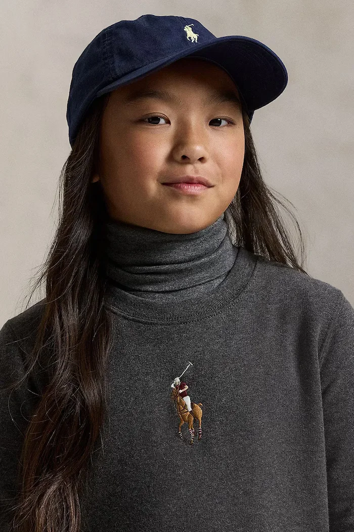 Polo Ralph Lauren Детска рокля в сиво къса разкроена 313978991001