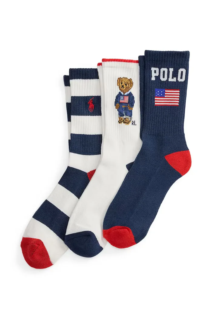 Polo Ralph Lauren Детски чорапи (3 чифта) в тъмносиньо 443P03163001