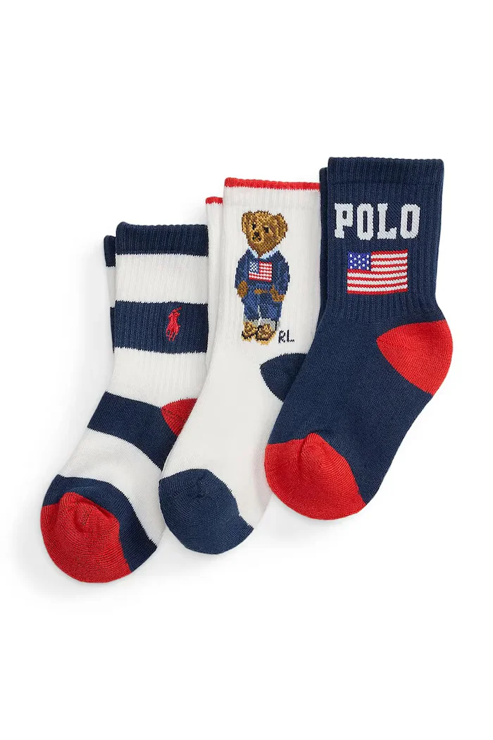 Polo Ralph Lauren Детски чорапи (3 чифта) в тъмносиньо 444P03163001