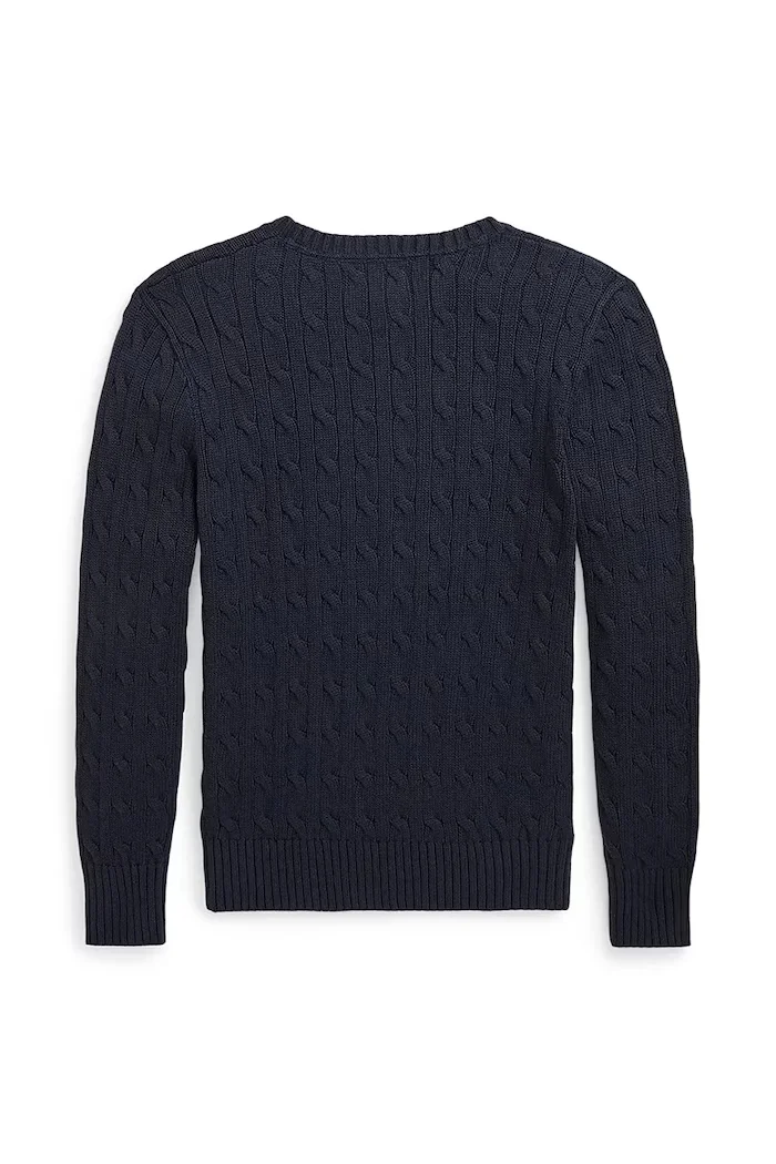 Polo Ralph Lauren Детски памучен пуловер в черно 323702674060