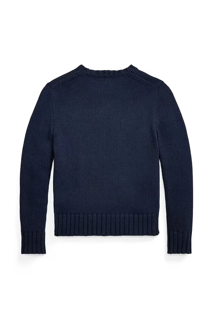 Polo Ralph Lauren Детски памучен пуловер в тъмносиньо 323668285001