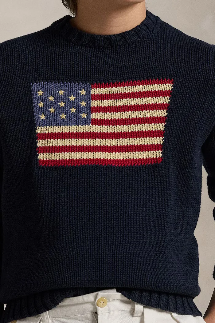 Polo Ralph Lauren Детски памучен пуловер в тъмносиньо 323668285001