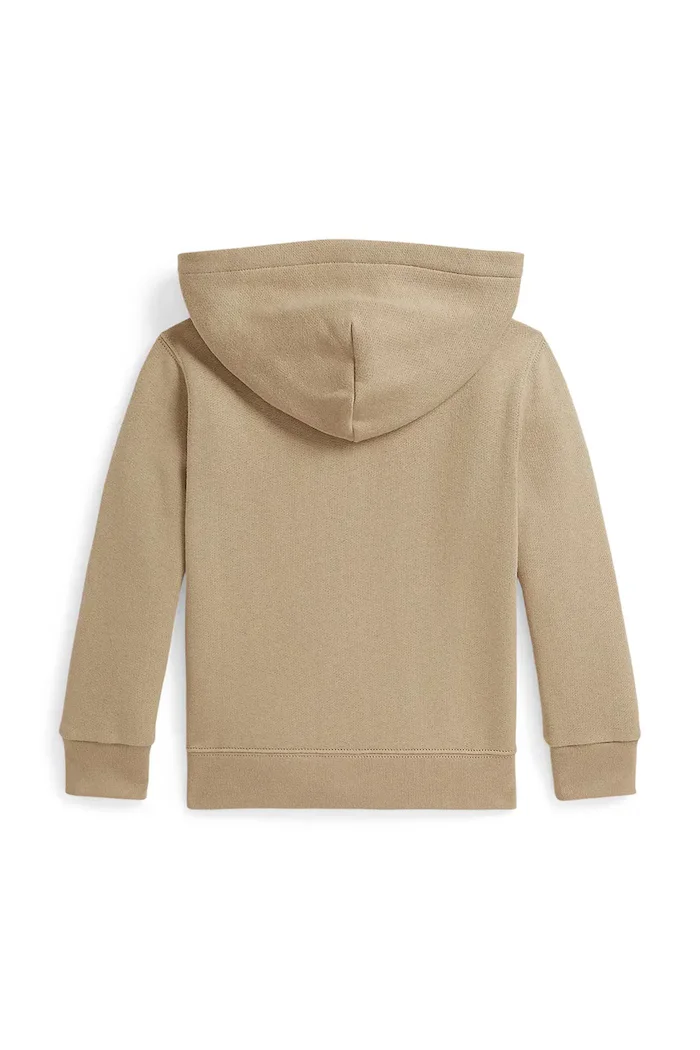 Polo Ralph Lauren Детски суичър в бежово с качулка с изчистен дизайн 322799360506