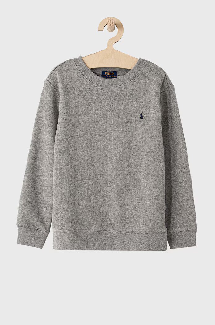 Polo Ralph Lauren Детски суичър в сиво с изчистен дизайн