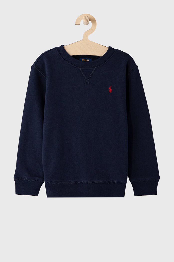 Polo Ralph Lauren Детски суичър в тъмносиньо с изчистен дизайн