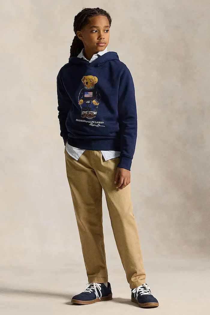 Polo Ralph Lauren Детски суичър в тъмносиньо с качулка с принт 323A10529001