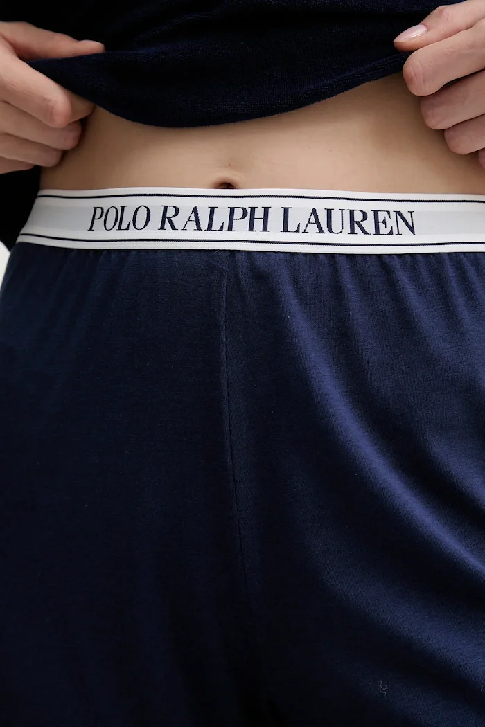 Polo Ralph Lauren долнище на пижама дамско с лиосел тъмносиньо 4P0290