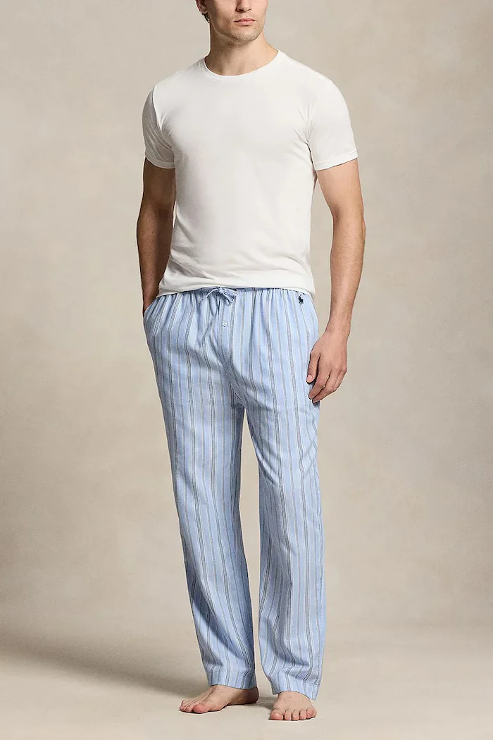 Polo Ralph Lauren долнище на пижама мъжко от памук синьо 714899509