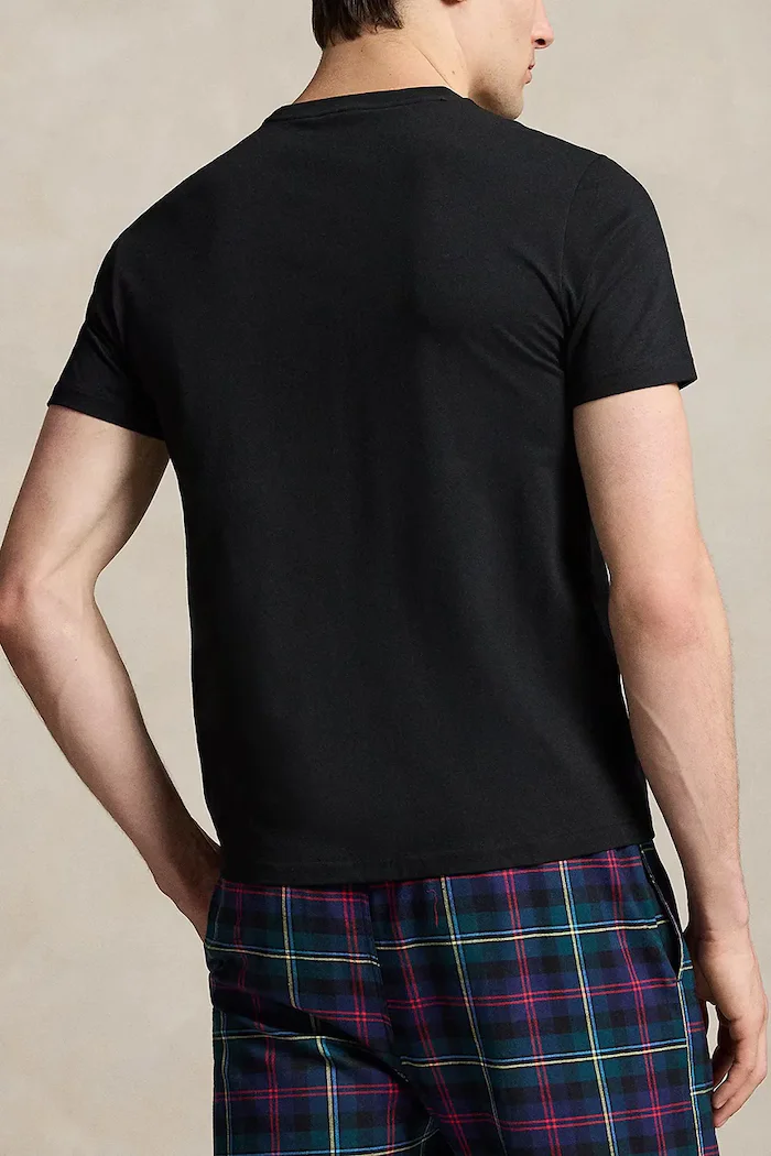 Polo Ralph Lauren домашна тениска мъжка от памук черна 714P18502