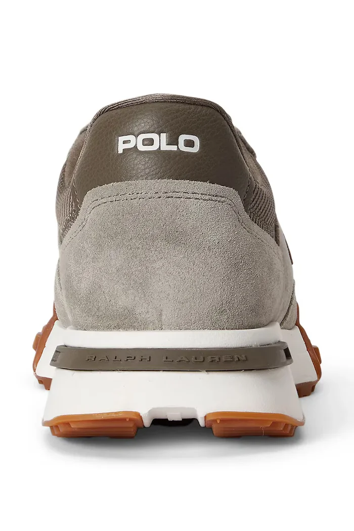 Polo Ralph Lauren Eldridge маратонки мъжки от кожа сиви спортни обувки 809P15701003