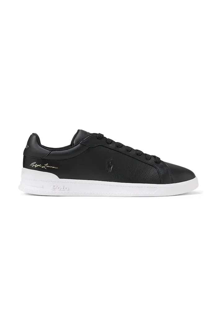 Polo Ralph Lauren Hrt Crt Sig маратонки мъжки от кожа черни 809P13083002