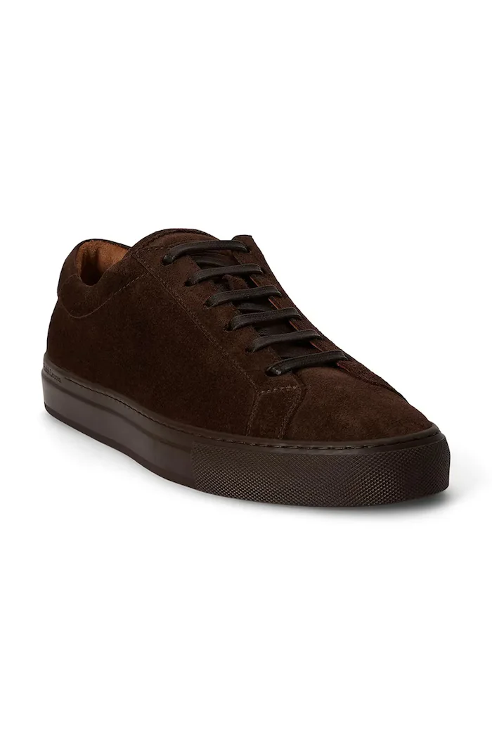 Polo Ralph Lauren Jermain Lux маратонки мъжки от велур кафяви 809P15705003