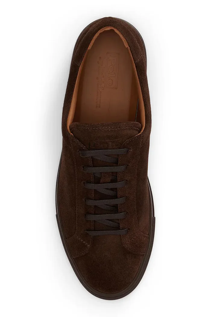 Polo Ralph Lauren Jermain Lux маратонки мъжки от велур кафяви 809P15705003