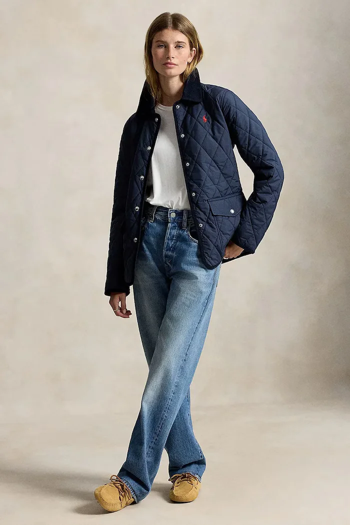 Polo Ralph Lauren капитонирано яке дамско тъмносиньо 211B17293