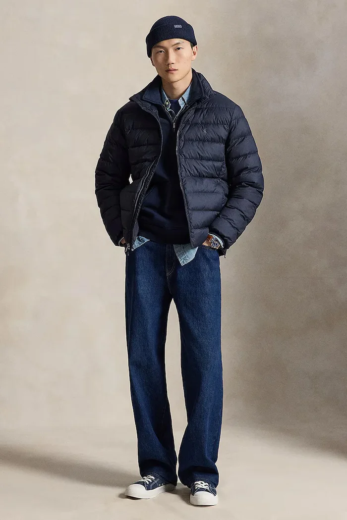 Polo Ralph Lauren капитонирано яке мъжко тъмносиньо 710B20424