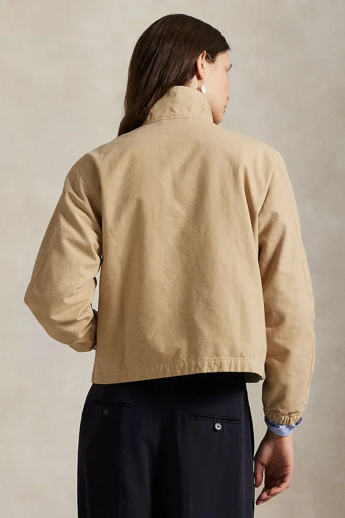 Polo Ralph Lauren късо яке дамско от деним бежово 211936442