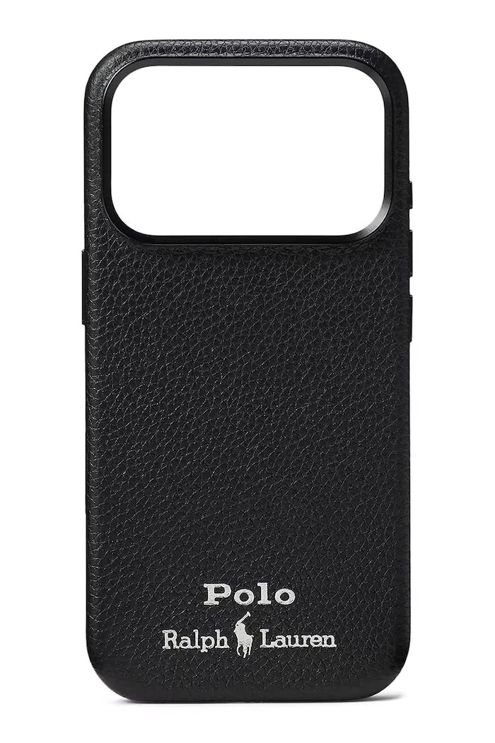 Polo Ralph Lauren кейс за телефон от кожа черен 405P17554